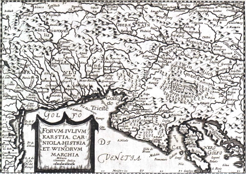 MERCATOR (KREMER), GERHARD: MAP OF FRIULI, CARNIOLA, ISTRIA AND WINDISH MARK 